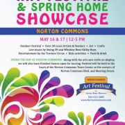 Photo of a banner for Norton Commons Art Festival and Spring Home Showcase